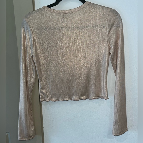 Forever 21 shimmery champagne long sleeve - Picture 4 of 5